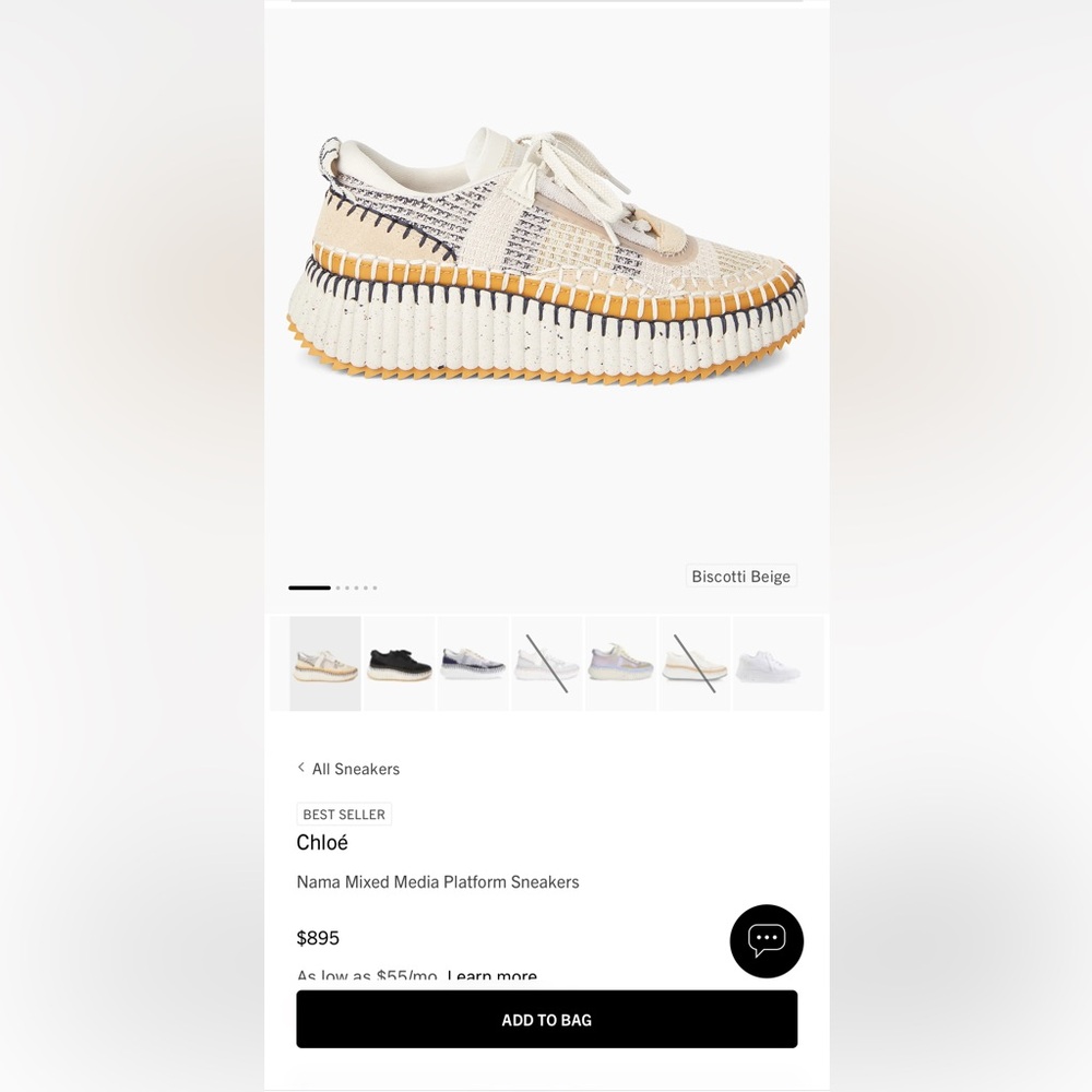 ✨CHLOE✨THIS SIZE SOLD OUT @ SAKS $895✨Nama Mixed Media Platform 🟣FINAL PRICE🟣 - Picture 2 of 13
